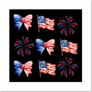 Coquette American Flag, 4th of July, Freedom, American Flag, American Girl Posters and Art